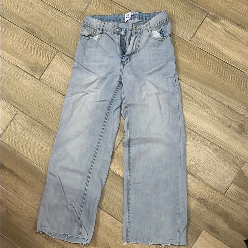 Light Blue Wide-Leg Jeans